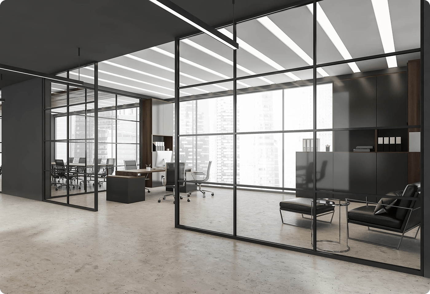 アルミパーティション工事